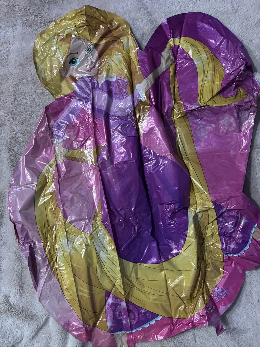 Rapunzel Princess Graphic Balloon - Purple & Gold